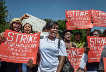 Fast-Food Workers Walk Off Jobs in Protest of Low Pay