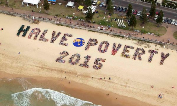 Campaigners Australia message on poverty