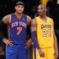 Kobe Bryant Flies in to Help Pitch Lakers to Carmelo Anthony