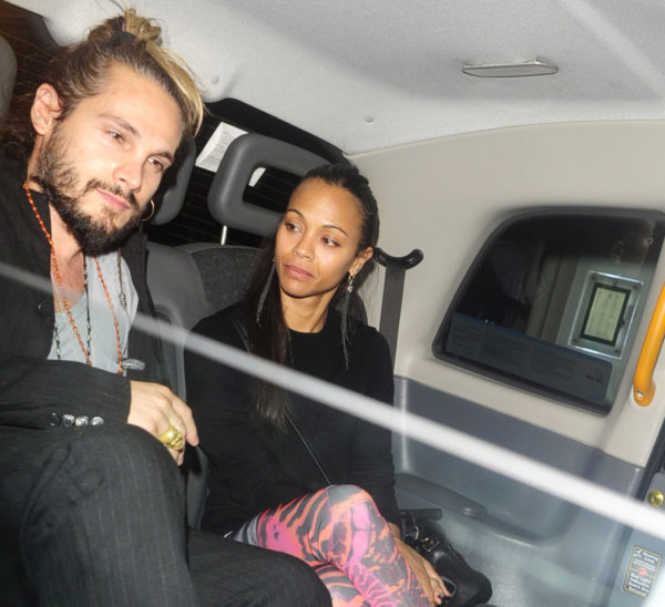 **EXCLUSIVE** FIRST RING PICTURES: Zoe Saldana and Marco Perego fuel rumors they wed in secret as they attempt to hide rings while out in London