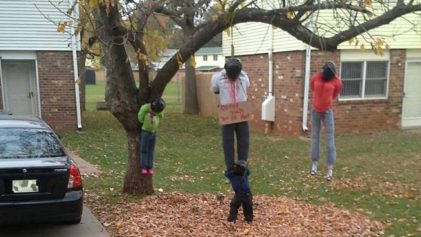 Racist Halloween display lynching