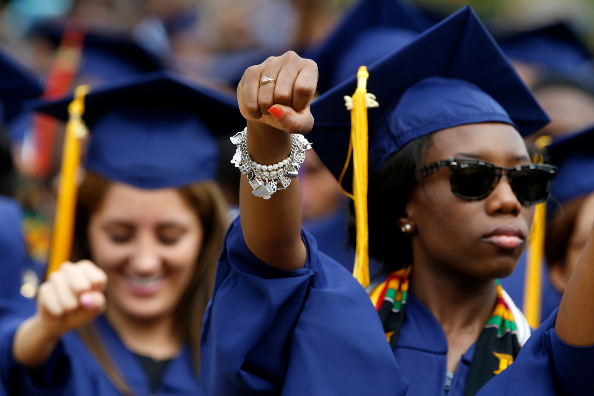 Graduates Stand For Anthem Lift Every Voice And Sing During 2014