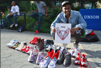 In Model of Selflessness, One Black Man is Putting Shoes on the Feet of New York's Homeless