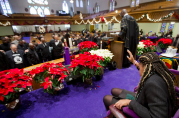 On Solemn Sunday, Black Church Congregations Wear All Black and Pray Over Black Men