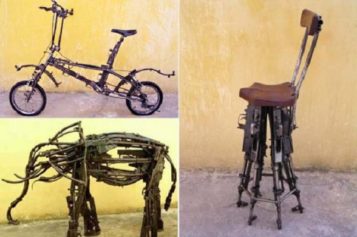 Artists In Mozambique Are Transforming Weapons Into Art