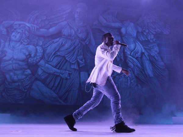 Kanye West performing