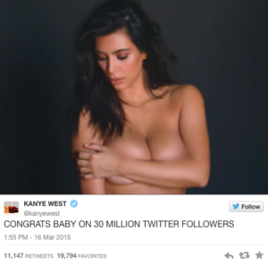 Kanye west shares nude images of Kim K 