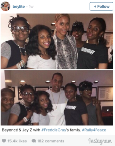Beyonce Freddie Gray's family 