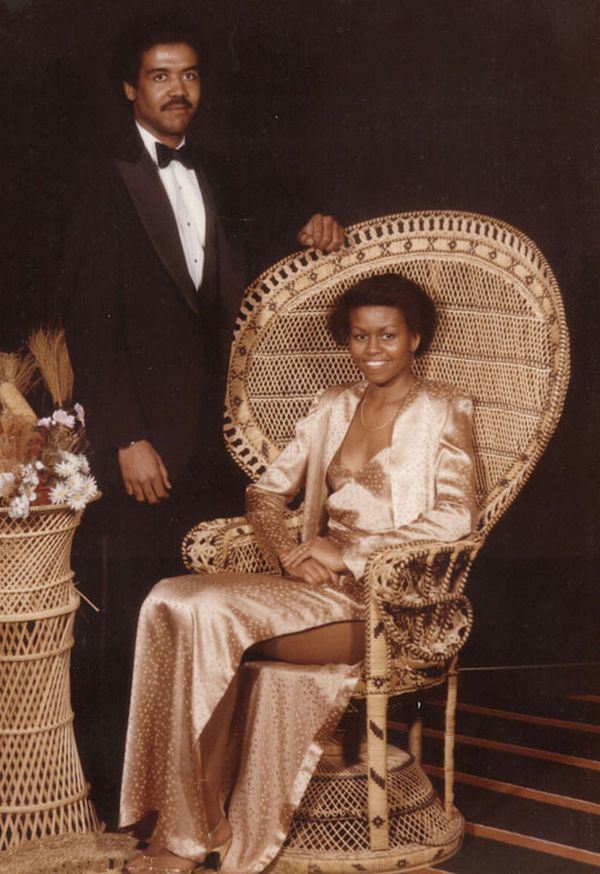 The First Lady, Michelle Obama, with her first boyfriend David Upchurch.