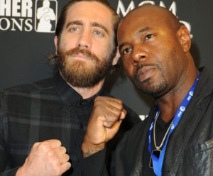 LAS VEGAS, NV - MAY 03: Jake Gyllenhaal and Antoine Fuqua attend the Mayweather Vs. Maidana Pre-Fight Party Presented By Showtime at MGM Garden Arena on May 3, 2014 in Las Vegas, Nevada. (Photo by Mindy Small/WireImage)