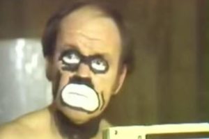 Bobby Berger in partial makeup for a blackface performance.(YouTube via talkingpointsmemo.com) 