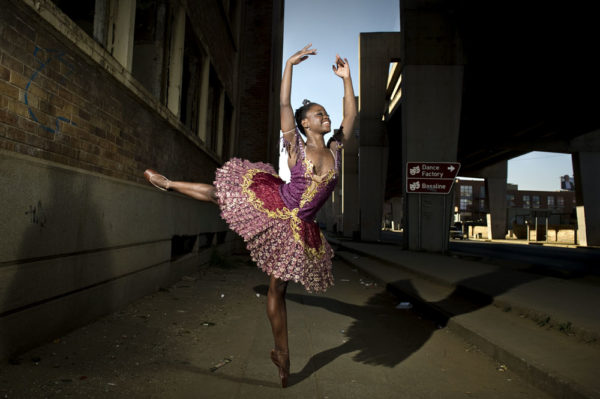 120712 CITY PRESS NEWS. Photo shoot with Michaela DePrince. She was little more than a toddler when she saw her first ballerina an image in a magazine page blown against the gate of the orphanage where she ended up during Sierra Leone's civil war. Both her parents were killed during war and she was adopted by a Canadian couple. She is currently in South Africa dancing. PHOTO HERMAN VERWEY CITY PRESS