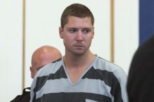Former University of Cincinnati police officer Ray Tensing appears at Hamilton County Courthouse for his arraignment in the shooting death of motorist Samuel DuBose, Thursday, July 30, 2015, in Cincinnati. Tensing pleaded not guilty to charges of murder and involuntary manslaughter. (AP Photo/John Minchillo)