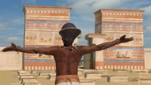 Ancient Africa - Priest in front of triumphal arc