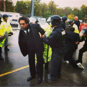 Dr. Cornel West was arrested in Ferguson, MO during the “Moral Monday” march, October 13, 2014.