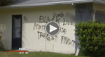 Post-Racial Society? Florida Home Vandalized with the Phrase: â€œ#BlackLivesMatter for Target Practiceâ€
