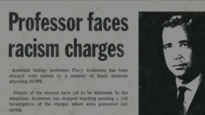 Biology teacher, Perry Anderson, was accused of unfairly grading black students at Sir George Williams University. (Ninth Floor/NFB)