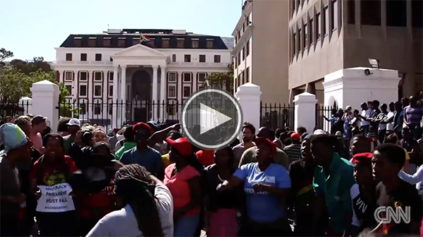 Dramatic Scene Unfolds as Students Storm South African Parliament During Income Inequality Protest