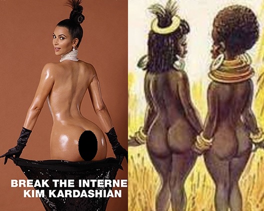 Kim Kardashian racist big butt pic