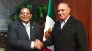 Prime Minister Moses Nagamootoo and Jose Calzada