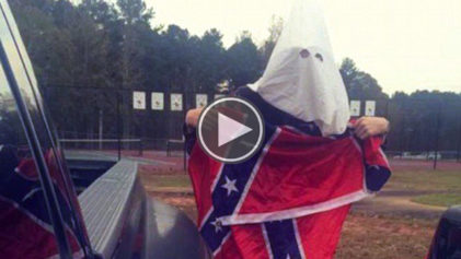 High School Student Sparks Major Outrage For Coming to School in a KKK Hood and Confederate Flag