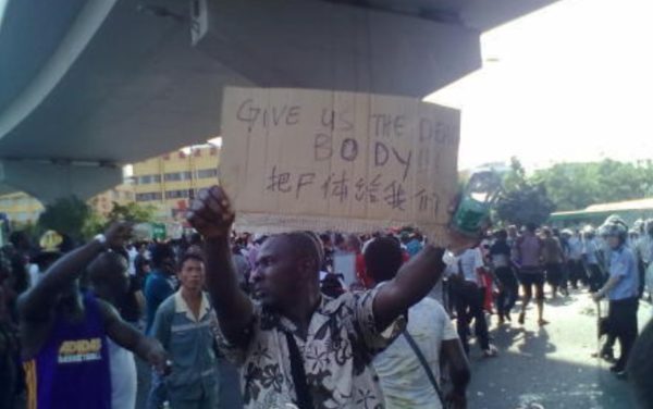 africans protest in china