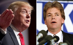 Former KKK leader David Duke, right, has come out in defence of Donald Trump Photo: AP