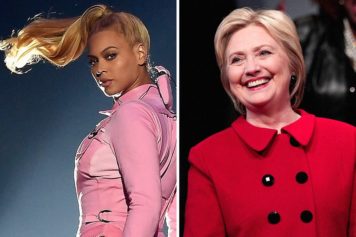 Beyonce Receives Surprise Visit fromÂ  Hillary Clinton on Set of Video Shoot
