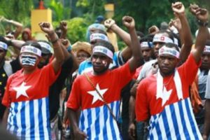 PHOTO: Students demand the freedom of West Papua province in a rally in East Java province in 2013. (AFP: Juni Kriswanto)