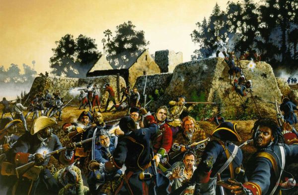 The Fort Mose militia and Spanish soldiers defended St. Augustine and the surrounding area when James Olgethorpe attacked them in 1740.
