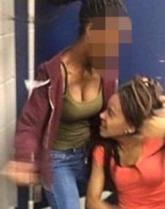 Picture take from video showing the brutal assault of Amy Inita Joyner-Francis, 16. Photo obtained from Instagram.