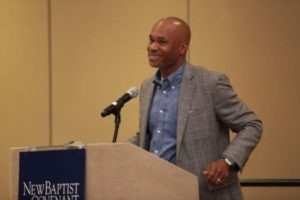 Rev. Darryl Aaron speaks at Cooperative Baptist Fellowship General Assembly in Greensboro, N.C. on June 23. Courtesy CBF.
