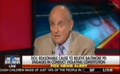 This is What Giuliani Heard After DOJ Released Its Scathing Indictment of Baltimore PD