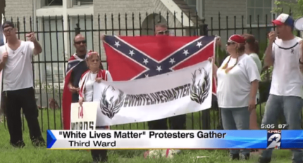 Confederate Flag Waving Houston White Lives Matter Protesters Claim NAACP Is Racist