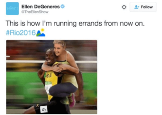 Ellen DeGeneres Under Fire for Questionable Celebratory Usain Bolt Tweet