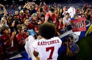 Colin Kaepernick in his 49ners jersey (Death and Taxes Twitter)