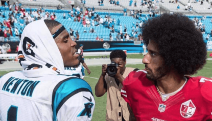 Cam Newton and Colin Kaepernick's Face-to-Face Photo Goes Viral After Hilarious Meme Takes Off
