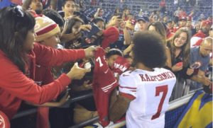 Colin Kaepernick with fans (Twitter)