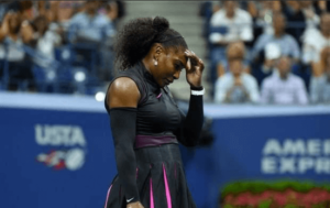 Serena Williams lost her no. 1 ranking at the U.S. Open Thursday (Twitter)