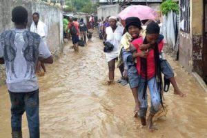 Hurricane Matthew flooding in Haiti (Tariq Ramadan (official) Facebook)