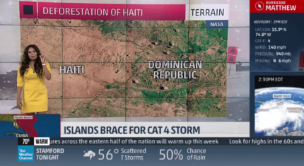 Weather Channel Anchor Outrageously Claims Hungry Haitian Children are Eating all the Trees