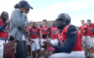 This Samford University Football Player Went Above and Beyond to Propose to His Girlfriend
