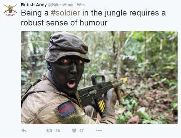 British Army Twitter screenshot