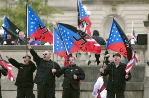 White supremacists rallying. Photo by John Flavell / AP