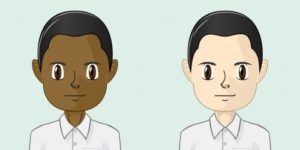 The Black and white avatars used by Steven Munger to denounce social media racism.