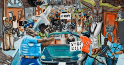 Republicans Furious Over Painting Depicting Police Officer as Pig, Repeatedly Take It Down