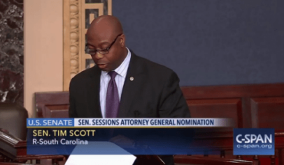 Tim Scott Reads Off Disparaging Messages He's Received Since Endorsing Jeff Sessions