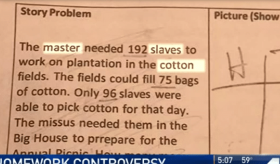 Parents Up In Arms Over L.A. School's Slavery-Themed Math Assignment for 2nd-Graders