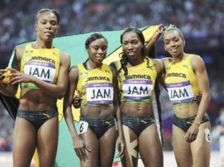Jamaica's 2012 Olympic Women's 400 Relay Team Moves Up to Silver After Russia Fails Drug Test