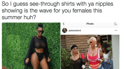Rapper Questions Sheer Fashion Tops Trend, But the Responses Was More Than He Bargained For